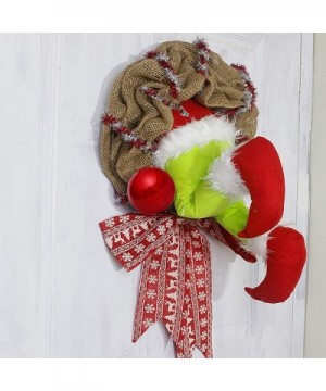 Christmas Wreaths for Front Door- How The Christmas Thief Stole Christmas Burlap Wreath- Funny Christmas Decorations for Indo...