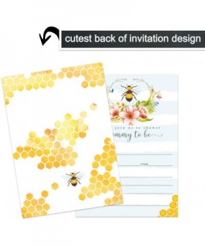 Mama to Bee Baby Shower Invitations (25 Guests) Flower and Bumblebee - Gender Reveal - Neutral- Boy- Girl - Pink- Blue- Yello...