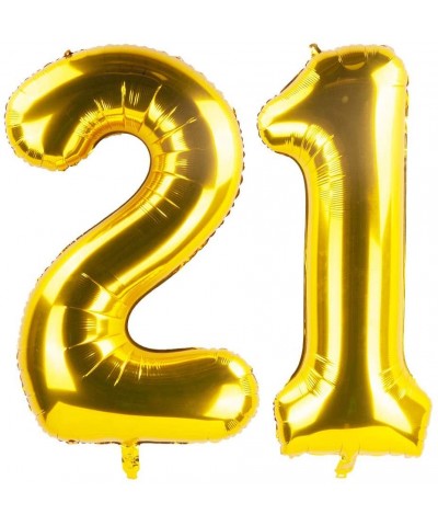 40 Inch Gold 21th Birthday Number Balloons 21 Foil Balloon for Birthday Anniversary Party Decoration - Gold-21 - C4193GKSEOW ...