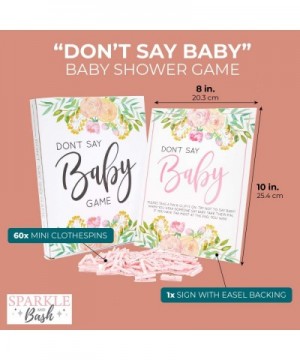 Baby Shower Games- Don't Say Baby (Pink- 8 x 10 in- 61 Pieces) - CJ18YYMD22Y $9.14 Party Games & Activities