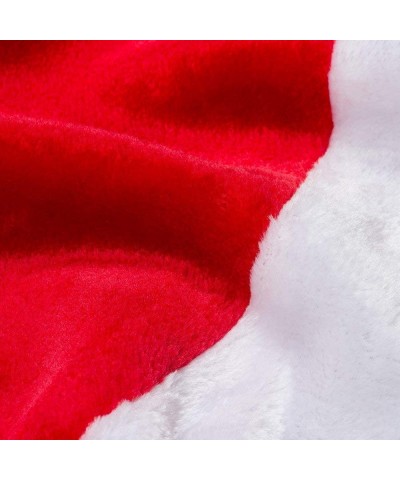 Christmas Tree Skirt- 48 inches Red and White Velvet Large Xmas Tree Mat - C0188DQCE5L $14.26 Tree Skirts