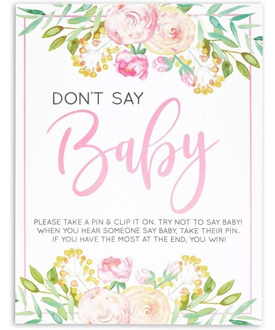 Baby Shower Games- Don't Say Baby (Pink- 8 x 10 in- 61 Pieces) - CJ18YYMD22Y $9.14 Party Games & Activities