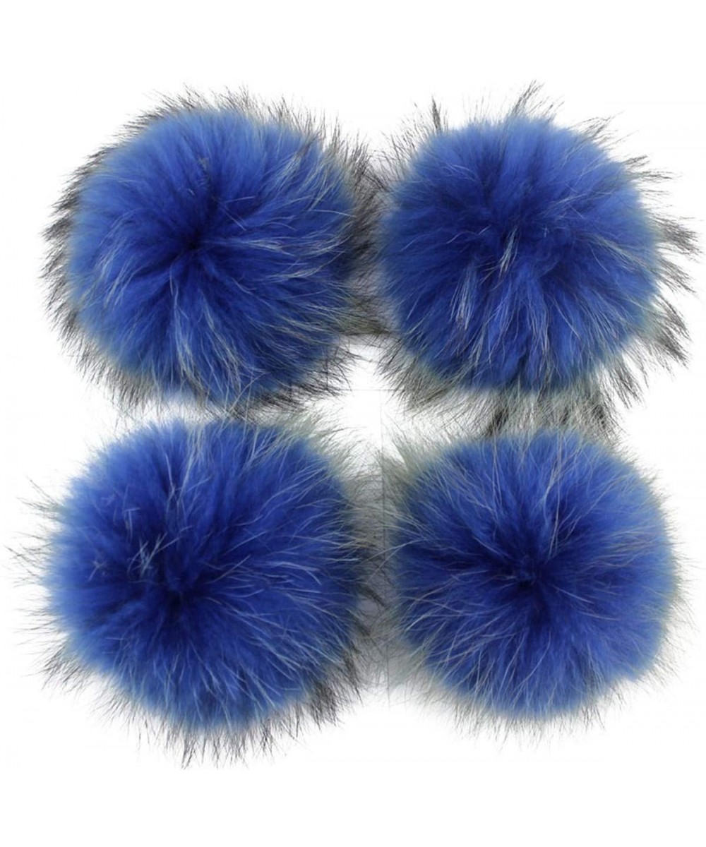 Faux Fur Pom Pom Ball DIY Fur Pom Poms for Hats Shoes Scarves Bag Pompoms Keychain Charms Knitting Hat Accessories- Royal Blu...