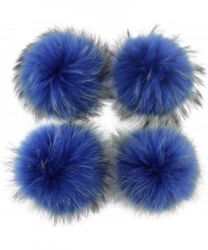 Faux Fur Pom Pom Ball DIY Fur Pom Poms for Hats Shoes Scarves Bag Pompoms Keychain Charms Knitting Hat Accessories- Royal Blu...