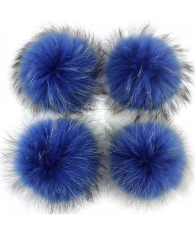 Faux Fur Pom Pom Ball DIY Fur Pom Poms for Hats Shoes Scarves Bag Pompoms Keychain Charms Knitting Hat Accessories- Royal Blu...