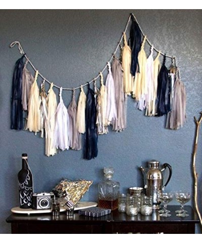 9.8in Gray Tissue Paper Tassel DIY Hanging paper decorations Party Garland Decor for Party Decorations Wedding-Festival-Baby ...