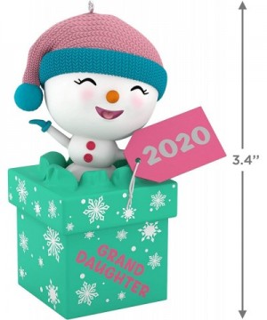 Christmas Ornament 2020 Year-Dated- The Gift of Granddaughters Snowman - Granddaughter - CT195XZLKKT $8.59 Ornaments