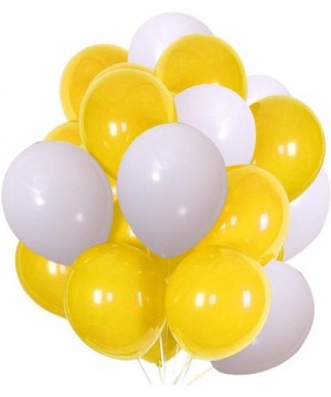 12 Inch Yellow and White Balloons Latex Party Balloons-Pack of 50 - 12-yellow and White - CK19GNWCYEX $6.62 Balloons