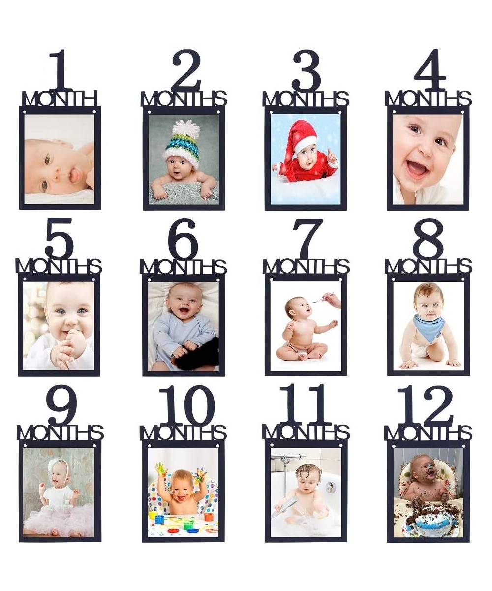 1st Birthday Baby Photo Banner Growth Record 1-12 Month Photo Prop Monthly Milestone Photograph Bunting Garland- First Birthd...