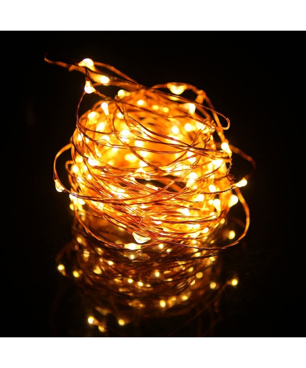 Waterproof LED String Lights [Flexible Copper Wire] Indoor Outdoor Lighting Fairy Light Strand with Power Adapter - College D...