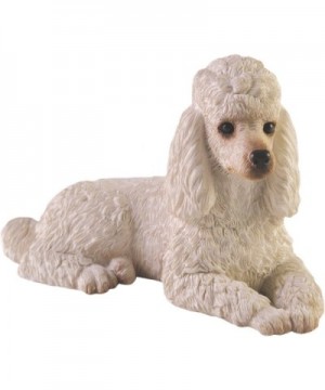 Sculpture - Small Size - White - Small Poodle - Lying - C4118C5QZZV $12.62 Ornaments