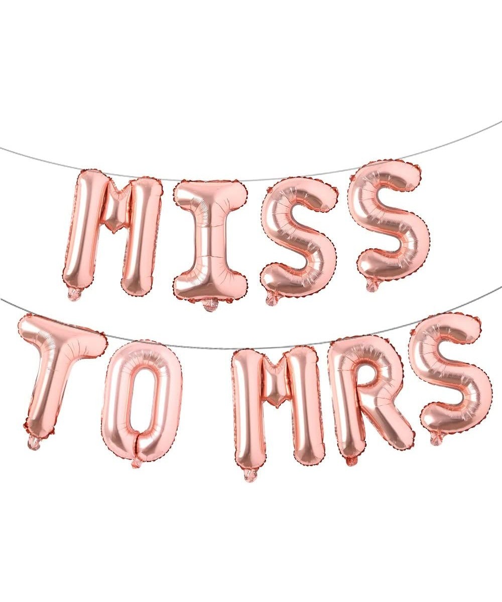 16 inch Multicolor Miss to MRS Balloons Banner Foil Letters Mylar Balloons for Bachelorette Party- Wedding- Bridal Shower Can...