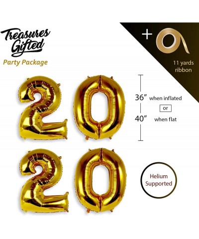 40 Inch 2020 Gold Foil Number Balloons Jumbo Mylar Balloon for University College High School Class of 20 Prom Decor Graduati...