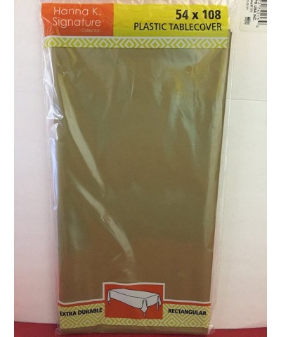 3-PACK DISPOSABLE PLASTIC TABLE COVERS/TABLECLOTHS (DARK GOLD) - C211HVRNQCB $4.84 Tablecovers