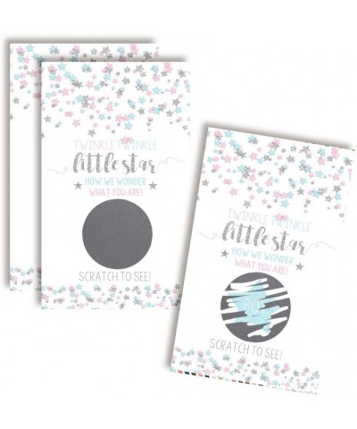 It's A BOY! Twinkle Twinkle Little Star Themed Gender Reveal Scratch Off Cards for Baby Showers- 20 2" X 3" Double Sided Card...