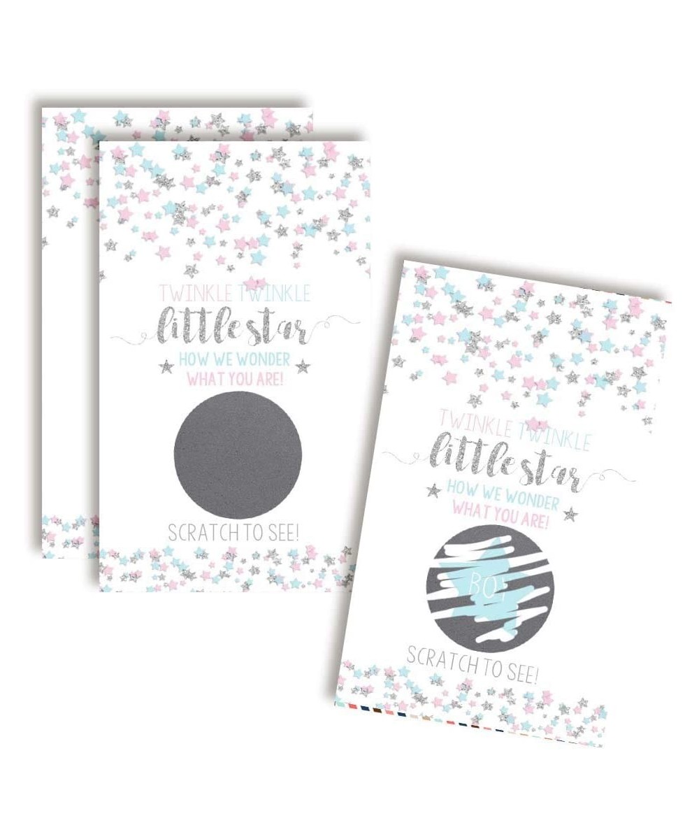 It's A BOY! Twinkle Twinkle Little Star Themed Gender Reveal Scratch Off Cards for Baby Showers- 20 2" X 3" Double Sided Card...
