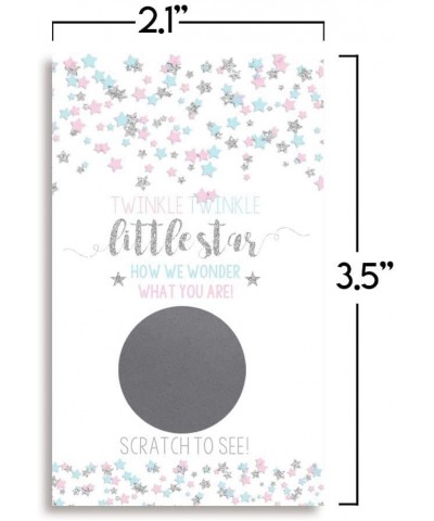 It's A BOY! Twinkle Twinkle Little Star Themed Gender Reveal Scratch Off Cards for Baby Showers- 20 2" X 3" Double Sided Card...