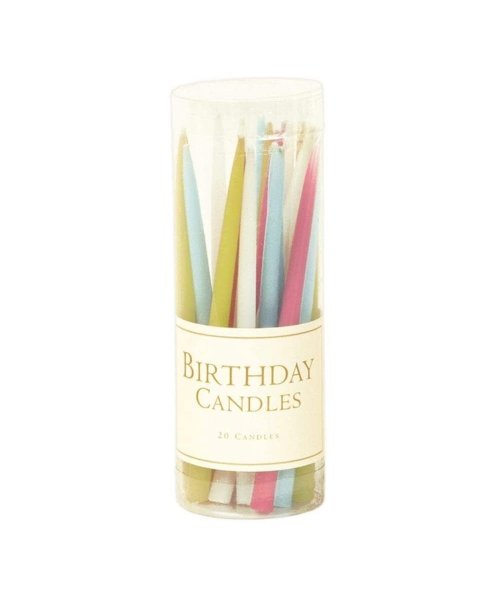 Birthday Candles in Pastels - 20 Candles Per Box - CR118HIFD1F $5.45 Cake Decorating Supplies