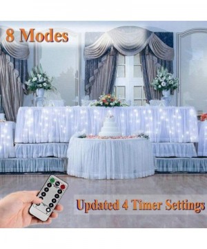 300 LED Window Curtain Fairy Lights USB Plug in Curtain String Lights 8 Modes Remote Control Twinkle Lights LED Silver String...