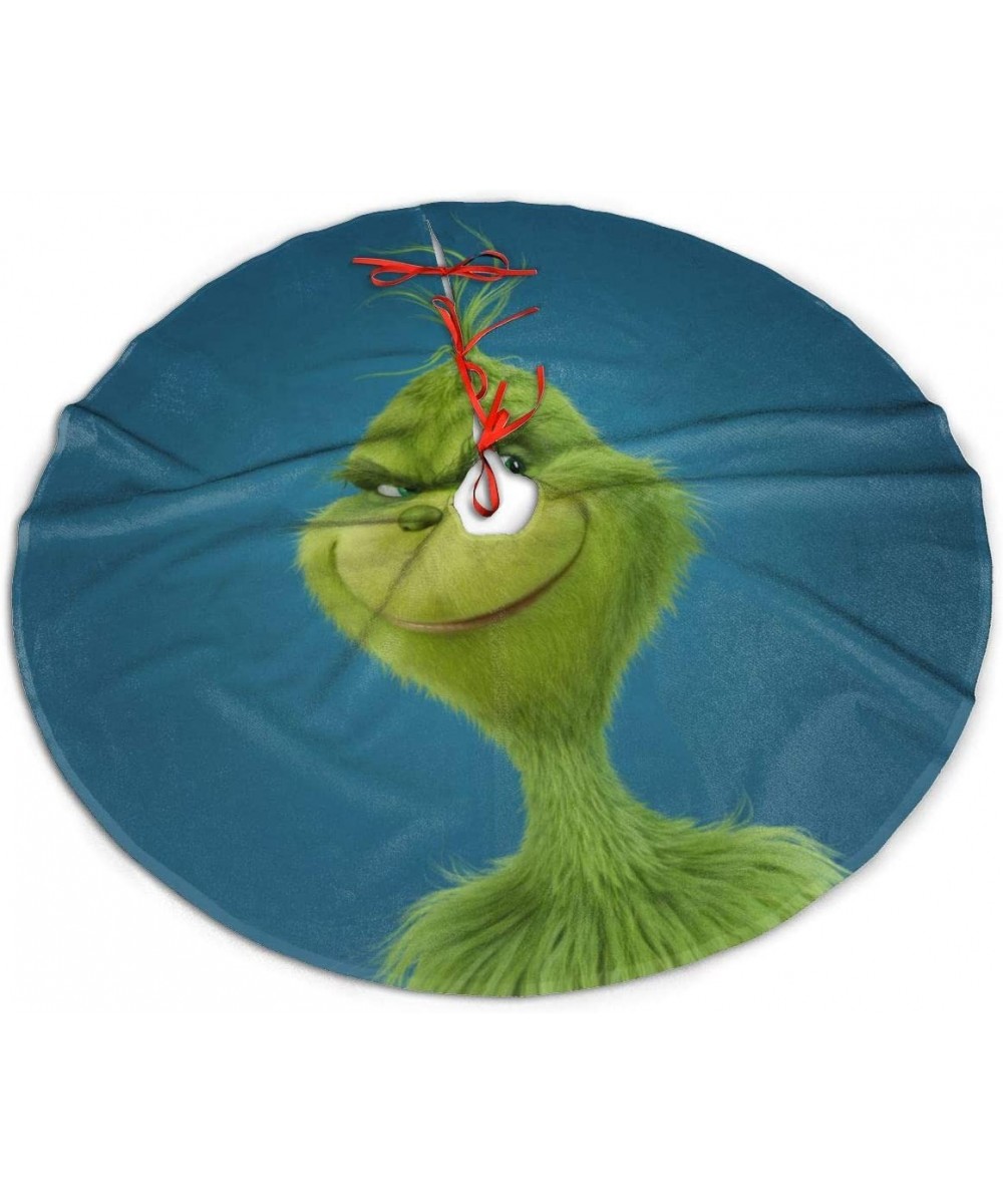 The Grinch Stole Christmas Novelty Christmas Tree Skirt Plush Tree Stand Mat Cover for Halloween Decor Holiday Party Decor - ...