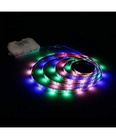 9.8FT 90Led RGB Strip Lights Battery Powered Remote Control- 8 Modes- Dimmable- Timer- Self-Adhesive- Cuttable- Waterproof- f...