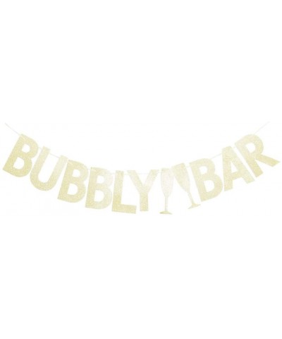 Bubbly Bar Gold Glitter Banner for Wedding Engagement/Bachelorette/Bridal Shower Party Sign Supplies - CG18UUQ6SE2 $7.21 Bann...