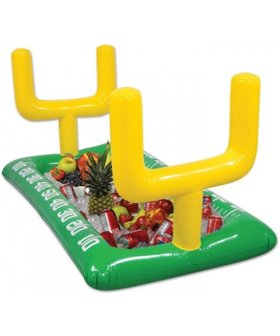 Inflatable Football Field Novelty Buffet Cooler Sports Party Supplies Game Day Decorations- 28" x 4' 5.75"- Green/Yellow/Whit...
