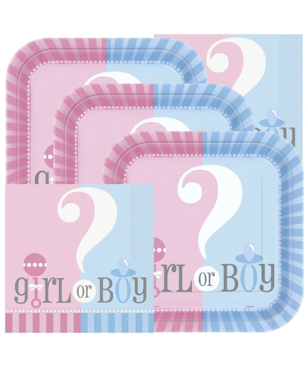 Gender Reveal Themed Baby Shower Napkins and Plates (Serves 32) - Serves 32 - CF186AESWCC $13.70 Party Packs