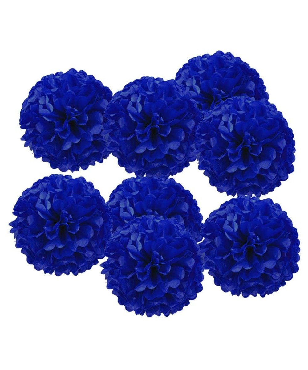 Navy Blue Paper Pom Poms Decorations for Party-12 Inch-Pack of 12 - 12 Inch-navy Blue - CT193LZQIUI $6.24 Tissue Pom Poms