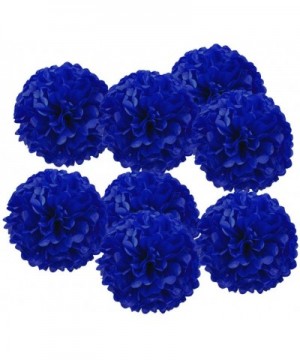 Navy Blue Paper Pom Poms Decorations for Party-12 Inch-Pack of 12 - 12 Inch-navy Blue - CT193LZQIUI $6.24 Tissue Pom Poms