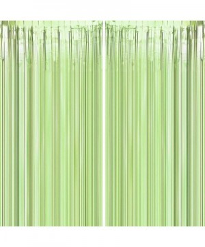 Green Tinsel Foil Fringe Curtains Tropical Jungle Safari Animals Hawaiian Baby Shower Birthday Photo Backdrops Wedding Party ...