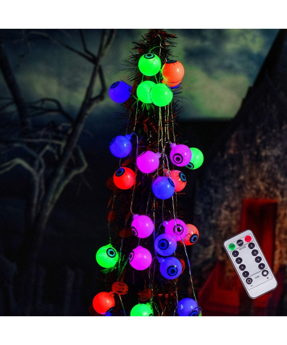Halloween Cute Eyeball String Lights- 30LED Battery Operated Decorative Lights- Waterproof Twinkle Lights for Halloween- Part...