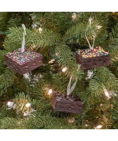Set of 3 2.75" Realistic Foam Brownies Christmas Ornament D3499 - CB18U84Z4ZR $21.24 Ornaments