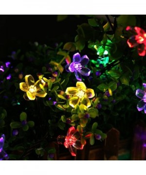 50 LEDS Holiday Decorations Solar String Lights Flower Garden Lights Outdoor Lighting for Indoor- Patio- Fence-Patio- Party -...