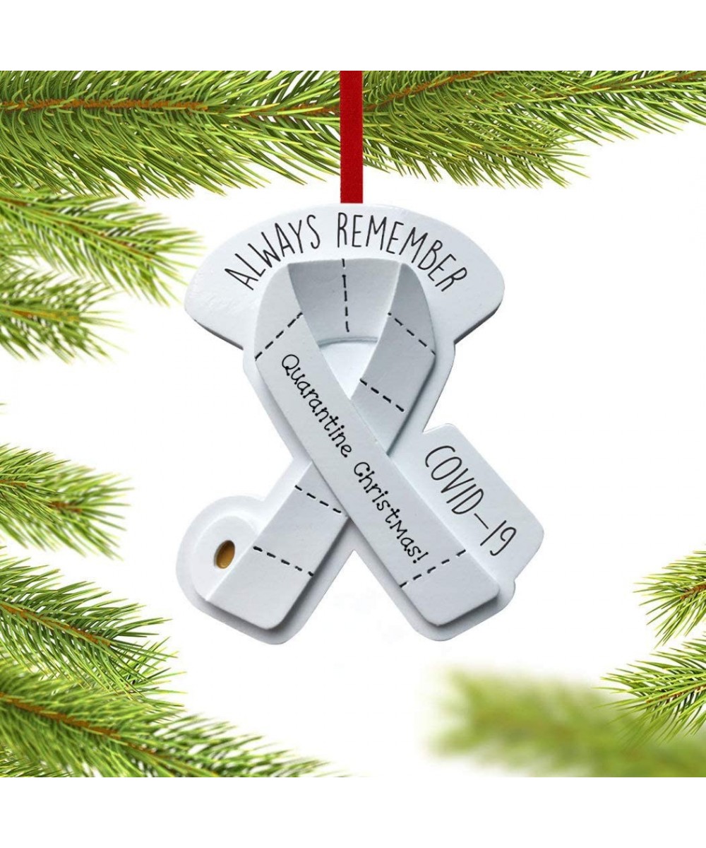 Personalized 2020 Quarantine Christmas Ornament - Always Remember Ribbon - Quarantine Ribbon Always Remember - C519I9XCR8K $1...