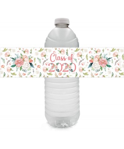 Pink Floral Class of 2020 Graduation Water Bottle Labels - 24 Stickers - CK18NNAK0Q3 $9.05 Favors