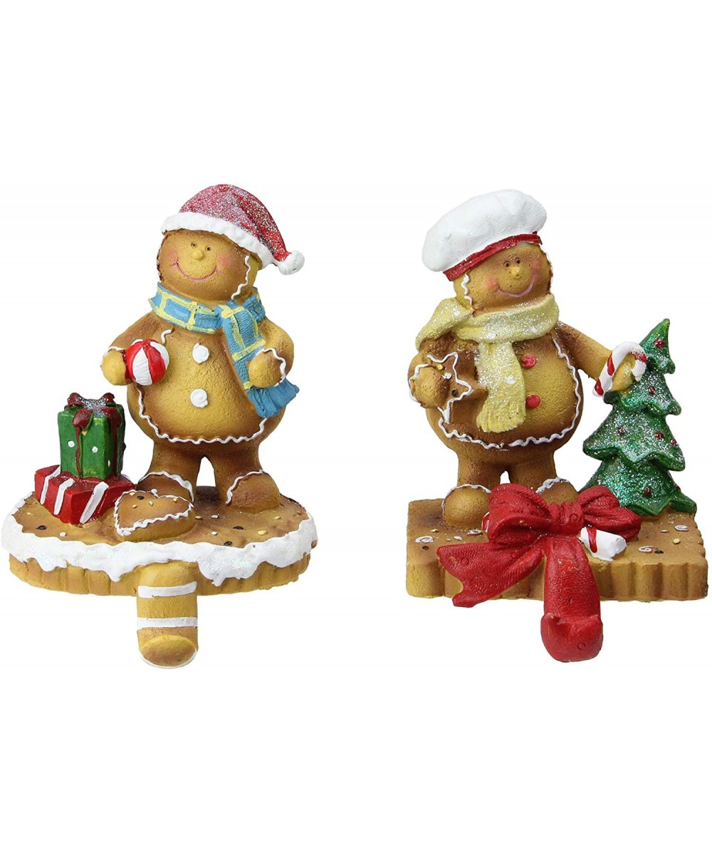 Set of 2 Holiday Gingerbread Christmas Stocking Holders 5.25 - CS18IHLM459 $27.89 Stockings & Holders