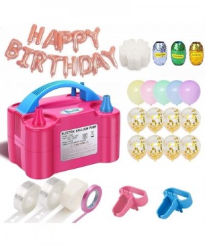 Balloon Pump- 153pcs Party Balloons 12 Inches Kit (100 Pack)- Portable Dual Nozzle 110V 600W With Tying Tools- Colored Ribbon...