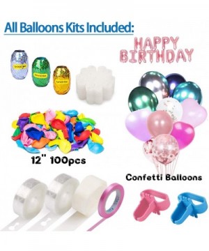 Balloon Pump- 153pcs Party Balloons 12 Inches Kit (100 Pack)- Portable Dual Nozzle 110V 600W With Tying Tools- Colored Ribbon...