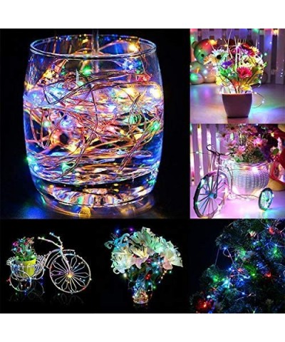 String Lights-LED Copper Wire Lights- Each Set 33ft/10M 100LEDs and 1 Remote Control.AA Battery Powered-Decor Rope Lights for...