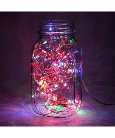 String Lights-LED Copper Wire Lights- Each Set 33ft/10M 100LEDs and 1 Remote Control.AA Battery Powered-Decor Rope Lights for...