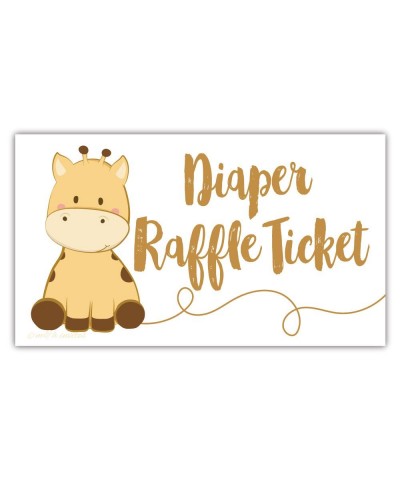 50 Giraffe Diaper Raffle Tickets - Gender Neutral Baby Shower Game - CE180RNNIT3 $6.84 Invitations