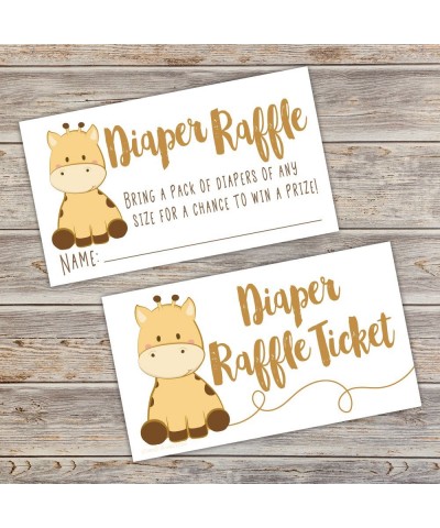 50 Giraffe Diaper Raffle Tickets - Gender Neutral Baby Shower Game - CE180RNNIT3 $6.84 Invitations