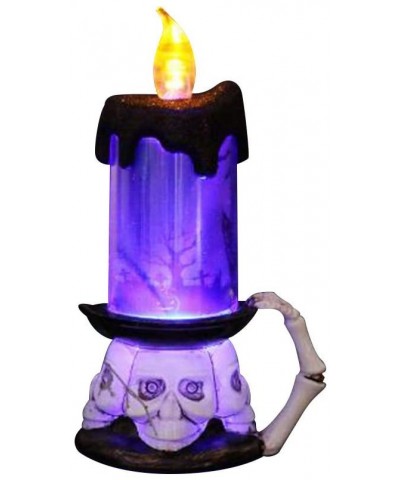 Halloween Decorations Skull-pumpkin Candle-light LED Candles light Halloween Decoratio - F - CR19IZUQZUR $8.59 Candles