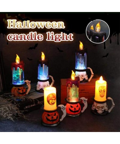 Halloween Decorations Skull-pumpkin Candle-light LED Candles light Halloween Decoratio - F - CR19IZUQZUR $8.59 Candles