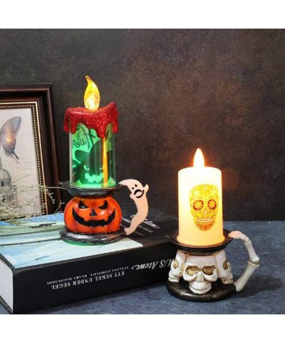 Halloween Decorations Skull-pumpkin Candle-light LED Candles light Halloween Decoratio - F - CR19IZUQZUR $8.59 Candles