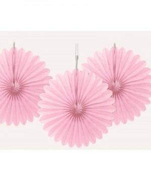 Unique Industries- Mini Tissue Paper Fan Decorations- 6 Inches- Party Supplies - Light Pink- Pack of 3 - Light Pink - C311V2I...