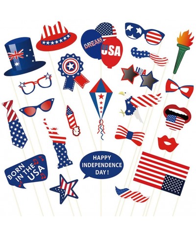 4th/ Fourth of July Patriotic Decoration Photo Booth Props Labor Day Independence Day Party Photo Props Patriotic Party Favor...