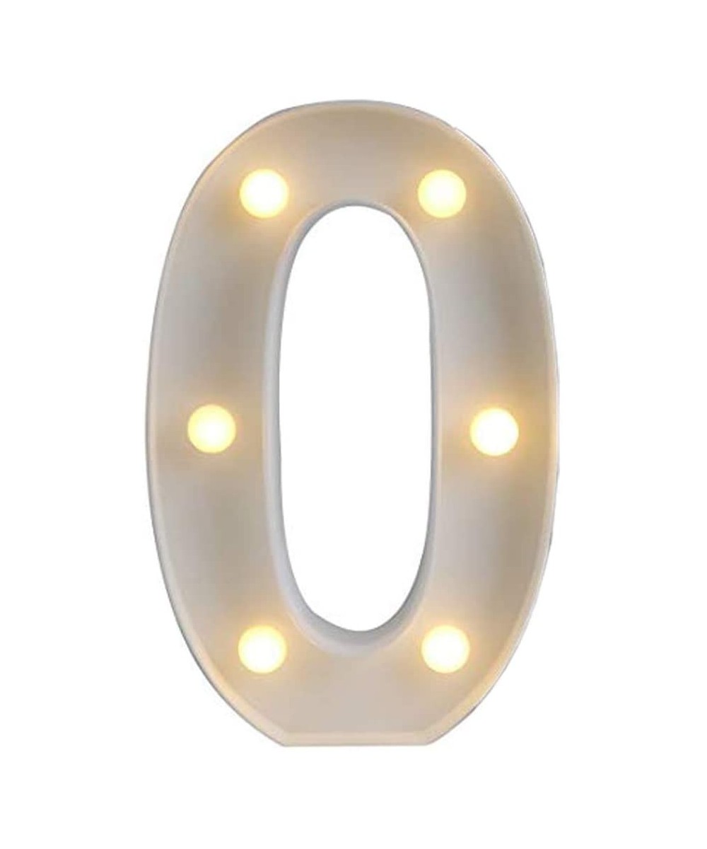 LED Number Lights Sign 0 Light Up Sign Perfect for Events or Home Décor Night Light Wedding Birthday Party Battery Powered La...