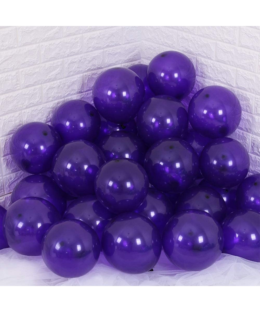100 Pcs Dark Purple Latex Balloons 10 inch Large Helium Party Balloons for Halloween Wedding Birthday Ceremony Decorations - ...